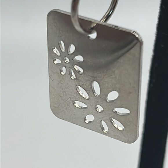 Silver-tone Dangling Rainbow Beaded Floral Charm Earrings- NEW - Picture 3 of 11